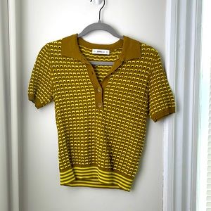 Zara Crochet Knit Polo